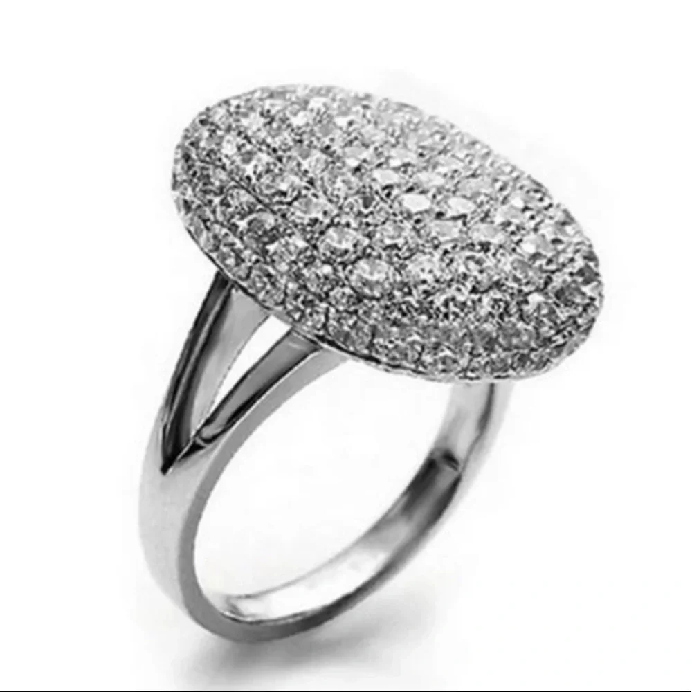 NEW 925 STERLING SILVER ENGAGEMENT DIAMOND RING - Picture 1 of 7